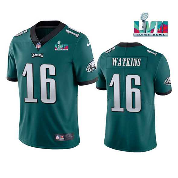 Men & Women & Youth Philadelphia Eagles #16 Quez Watkins Green Super Bowl LVII Vapor Untouchable Limited Stitched Jersey